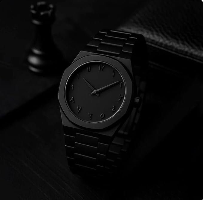 Modern Luxury Blackout Arabic Numeral Timepiece Men Watch