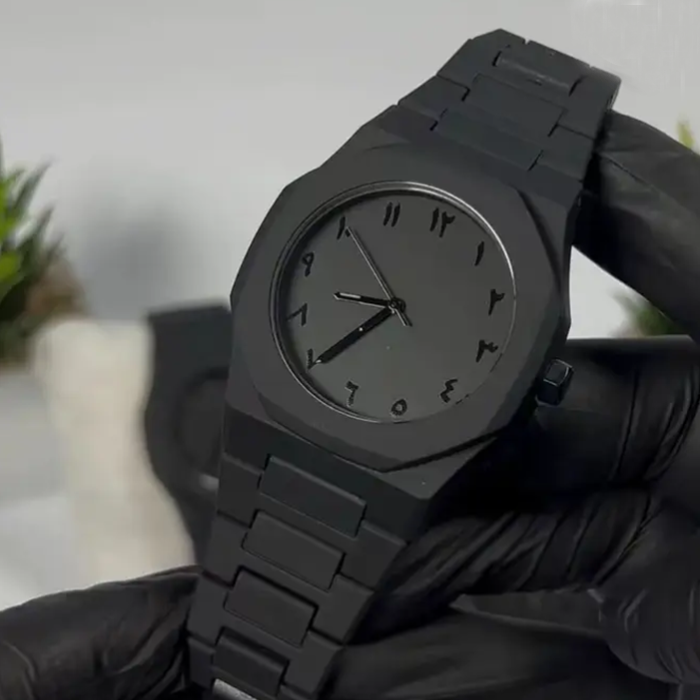 Modern Luxury Blackout Arabic Numeral Timepiece Men Watch